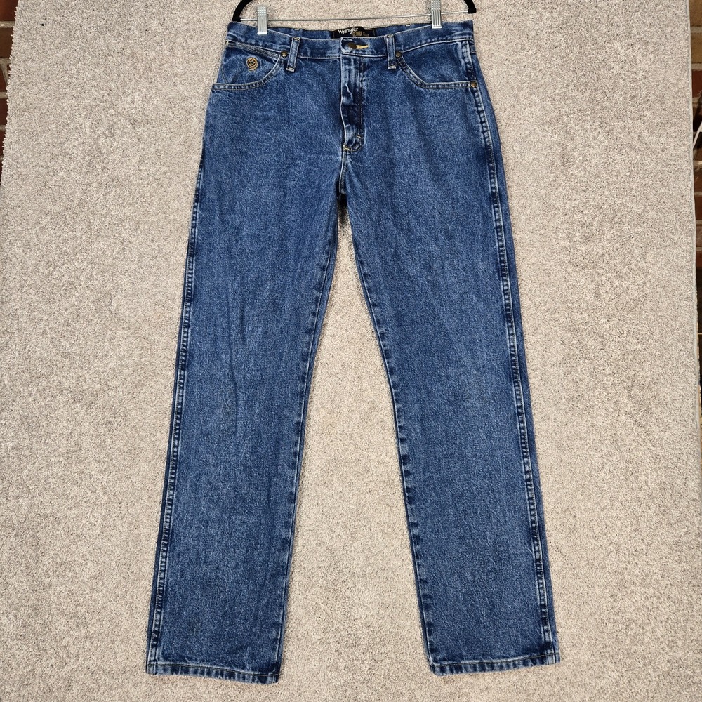 Wrangler George Strait Collection jeans Mens 34x32 Blue Straight 100% cotton